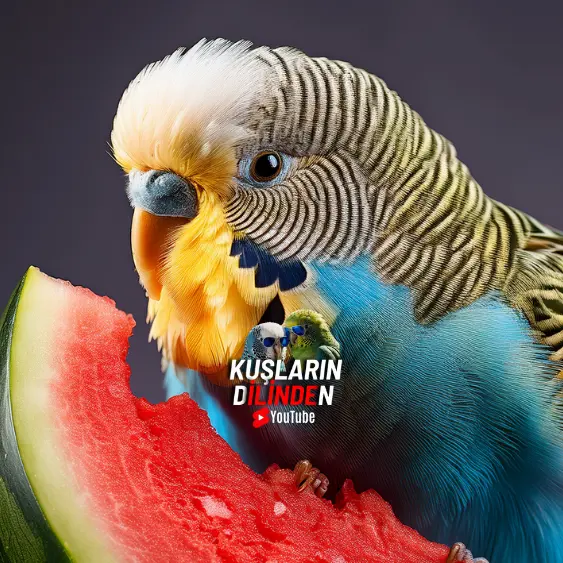 Muhabbet Kuşları Karpuz Yer mi? 2 Muhabbet Kuşları Karpuz Yer mi
